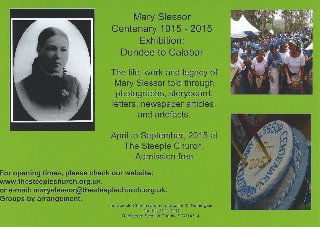 Mary Slessor Exhibition flyer